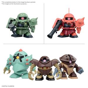 BB Senshi Mobile Suit Gundam Principality of Zeon MS Set