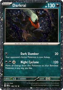 Darkrai (136/197) (Cosmos Holo) [Scarlet & Violet: Obsidian Flames]