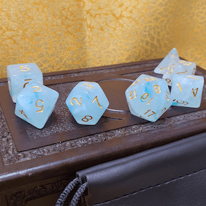 Infinite Fort - Aquamarine D&D Acrylic Dice Set