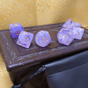 Infinite Fort - Amethyst D&D Acrylic Dice Set