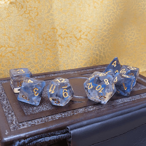 Infinite Fort - Swamp Marble D&D Acrylic Dice Set