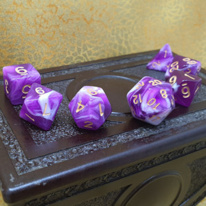 Infinite Fort - Amethyst Dream D&D Acrylic Dice Set