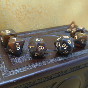 Infinite Fort - Burnt Nebula D&D Acrylic Dice Set