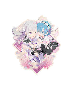 Re:ZERO - Starting Life in Another World - Emilia & Rem - Travel Sticker