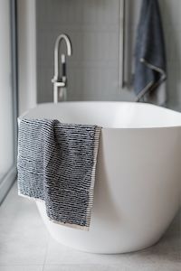 Milan Stripe Organic Bath Mat