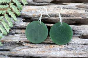 Pounamu Disc Earrings