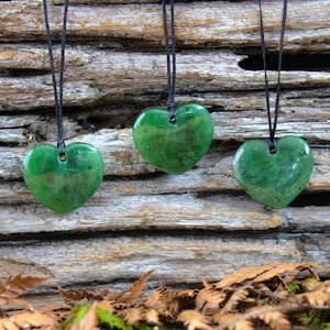 greenstone: Small Pounamu Heart Necklace