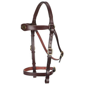 Products: Stockmaster Padded Barcoo Bridle w/Noseband And Brass Plate Brow