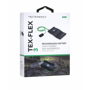 Camping equipment: Tex-Energy Tex Flex Flexible Battery 3k mAh