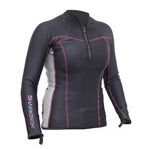 Sharkskin Chillproof Long Sleeve Top with Chest Zip - Women