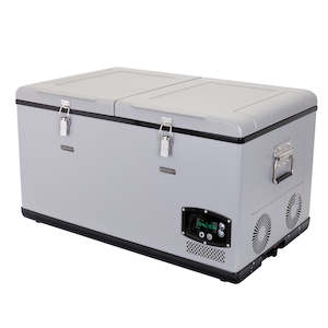 Camping equipment: Gasmate 75L Dual Zone Fridge Freezer