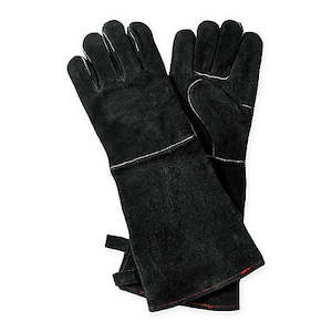 Kingfisher Leather Gloves Black (Pair)