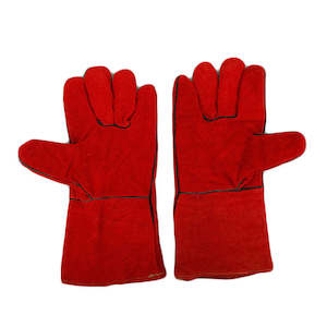 Kingfisher Leather Gloves Red (Pair)