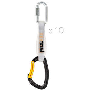 Quickdraws: PETZL - DJINN STEEL AXESS QUICKDRAW 10/PACK