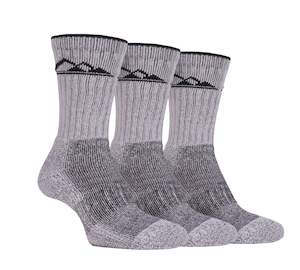 Storm Bloc Mens Luxury Heavy Cushion Boot Socks 6-11 | Grey 3 Pack