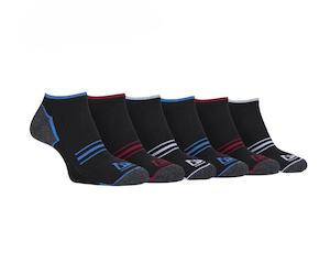 Storm Bloc Mens Performance Trainer Socks 6-11 | *Black* 6 Pack