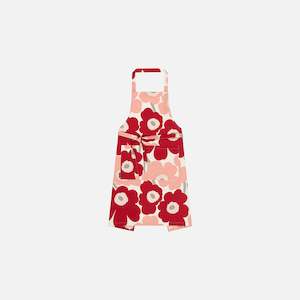 Pieni Unikko apron - dark cherry