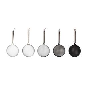 Gift: Iittala Glass Ball 80mm Grey Set of 5