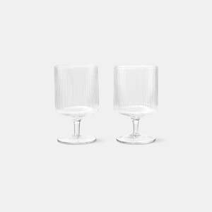 Ripple Wine Glasses (Set of 2) - Clear