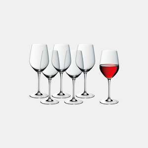 Red wine glass 6pc set