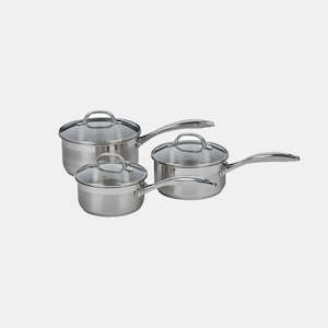 Swiss Diamond Premium Steel 3 Piece Saucepan Set