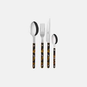 Bistrot shiny solid 4 pieces set - Faux Tortoise