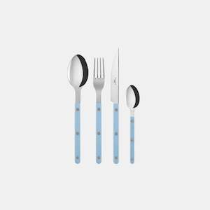 Bistrot shiny solid 4 pieces set - Pastellblau