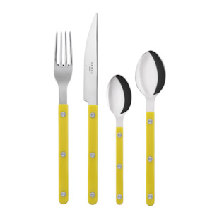 Bistrot shiny solid 4 pieces set - Yellow