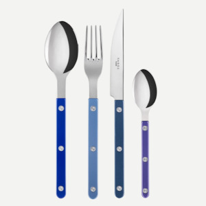 Bistrot Pearly shiny solid 4 pieces set - Blue Harmony