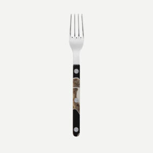 Bistrot shiny solid Cake fork - Dune Black