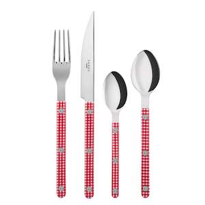 Bistrot Gingham 4 pieces set - Red