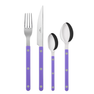 Bistrot shiny solid 4 pieces set - Purple