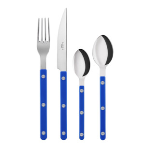 Bistrot shiny solid 4 pieces set - Lapis blue