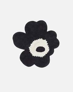 Unikko Bath Mat / Bathroom carpet 73x74 Cm - Black