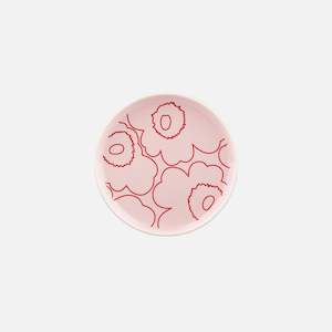 Oiva / Piirto Unikko plate 13,5 cm - pink, red