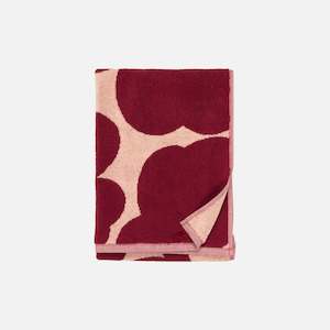 Unikko Hand towel 50x70 cm - pink, dark cherry