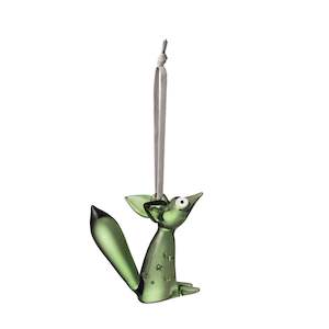 Gift: Vulupes  Sitting Ornament 80mm Green