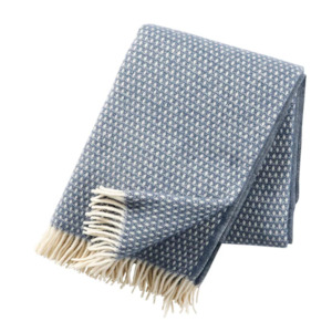 Knut Lambswool Throw - Smokey Blue