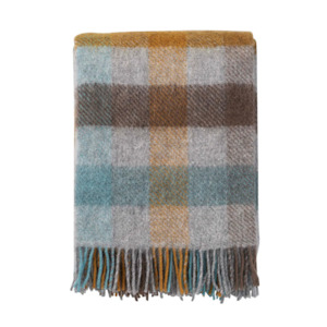 Gift: Premium Gotland Multi Wool Throw - Turquoise