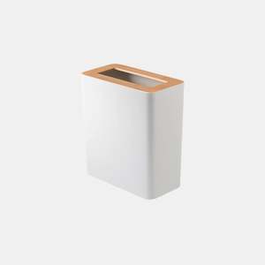 Rubbish Bin Square - White