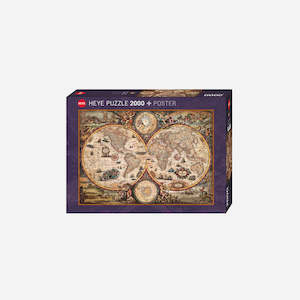 Gift: Map Art Vintage World - 2000 piece puzzle