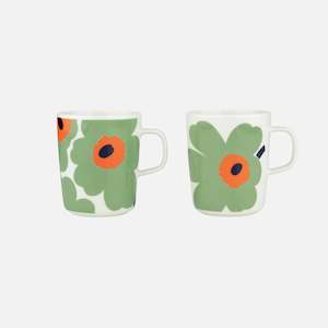 Gift: Oiva / Unikko Set Of Two Mugs 2,5 Dl - Sage