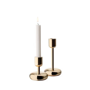 Christmas Nappula Candle Holder 2 Piece Gift Set Brass