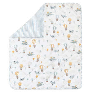 Living Textiles Reversible Quilted Cot Comforter - Up Up & Away