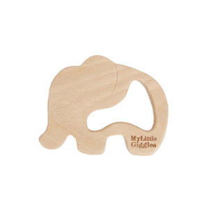 My Little Giggles My Little Wooden Elephant Teether