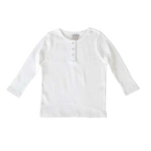 Peggy Halo Henley Tee - White