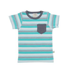 Tiny Twig Organic Round Neck Tee - Space Stripes