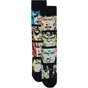 Rio Marvel Men's Crew Socks 2 Pack - Black