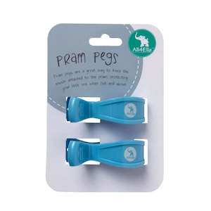 All 4 Ella Pram Pegs 2 Pack - Pastel Blue