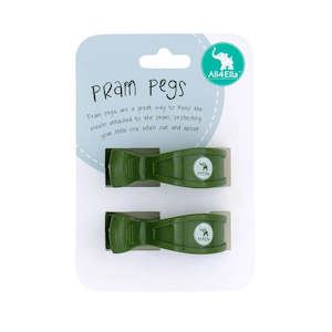 All 4 Ella Pram Pegs 2 Pack - Forest Green